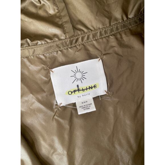 NWOT Aerie OFFLINE Green Oversized Pullover Lightweight Windbreaker Jacket Sze M - Picture 7 of 9